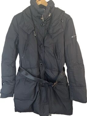 Peuterey Black Quilted Belted down Parka